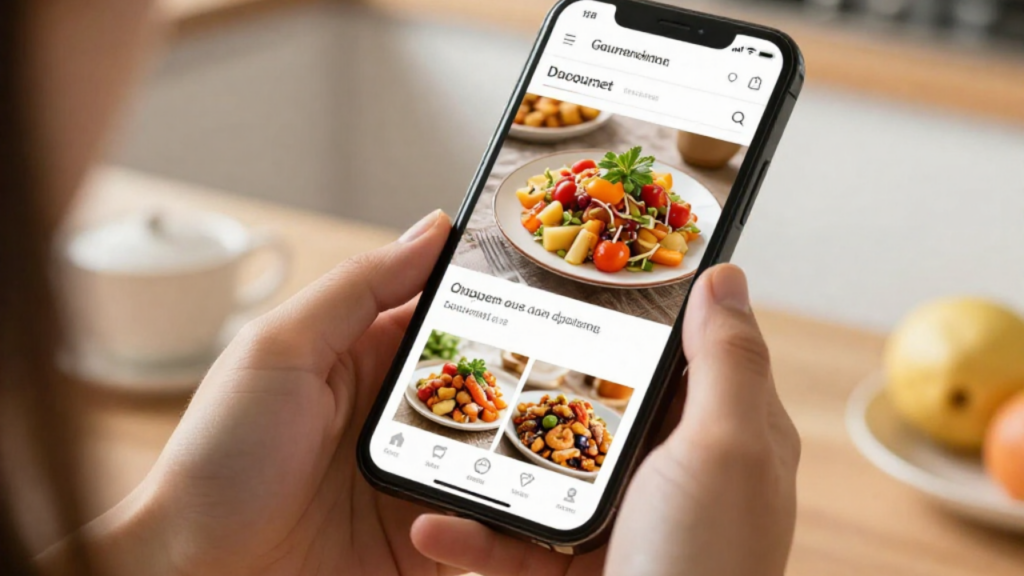 グルメサイトを見る人の画像
